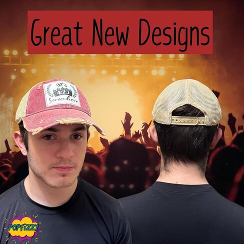 Popfizzy Funny Trucker Hats for Women and Men, Adult Humor Caps, Gifts for Friends, Unisex Distressed Vintage Baseball Cap in Saudi Arabia