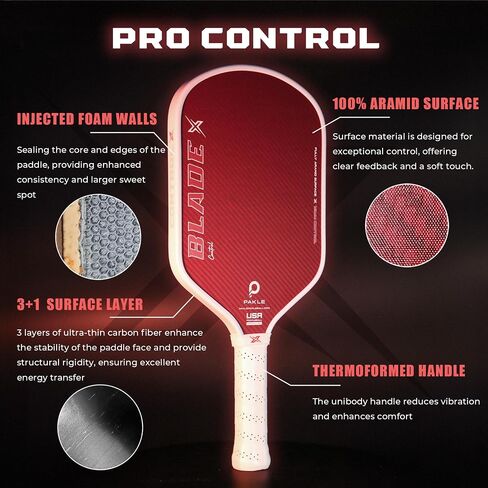 Pro Kevlar Pickleball Paddles, USAPA Approved Pickleball Thermoformed Racket, Premium Kevlar & Carbon Fiber Surface, 13mm Power & 16mm Control in Saudi Arabia