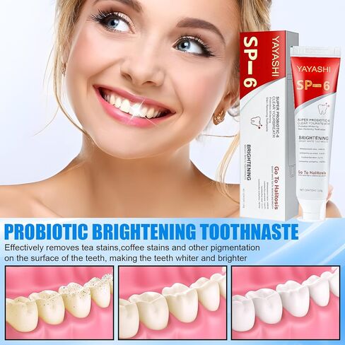 2pcs معجون أسنان SP-6 ، معجون أسنان تبييض فائق ، معجون أسنان أبيض ساطع SP-6 ، تطهير عميق للقهوة والشاي والنبيذ والتهوية السيئة ، موازنة قيمة الرقم الهيدروجيني للفم in Kuwait