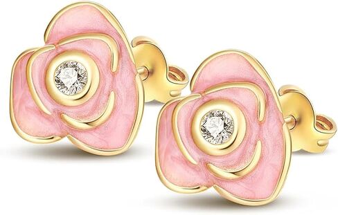 TINSLO Stud Earrings for Women 925 Sterling Silver Stud Earrings Tiny Cute Stud Earrings Hypoallergenic Stud Earrings Jewelry Various Earrings for Women Teen Girls in Kuwait