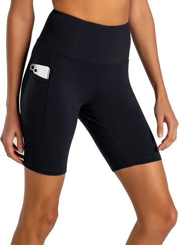 FIRST WAY Yoga Shorts for Women High Waisted Biker Shorts for Workout Gym Running Athletic with Pockets, 2" 5" 8" in Saudi Arabia