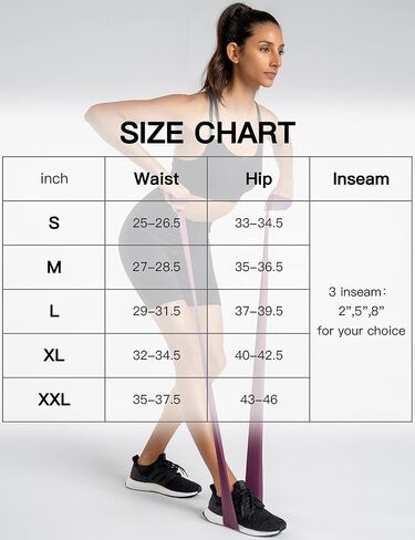 FIRST WAY Yoga Shorts for Women High Waisted Biker Shorts for Workout Gym Running Athletic with Pockets, 2" 5" 8" in Saudi Arabia