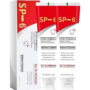 SP-6 probiotics whitening Toothpaste， Contains 6 Probiotic Strains SP-6 Formula for Brightening Teeth, Fresh Breath & Oral Health P8