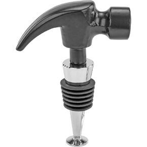 Hammer Novelty Wine Bottle Stopper - Fairly Odd Novelties - Funny Handyman Tool Gag Gift,Black,One Size