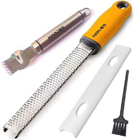 Cheese Grater and Lemon Zester, Handheld for Grating Cheese Chocolate Citrus Peel Ginger Potatoes,two Kitchen and Bar tools