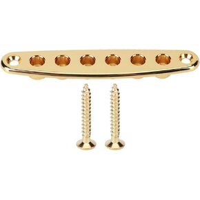 Guitar Mounting Ferrules, Wear Resistance Guitar String Through Plate, Guitar Ferrules Brass String Through Block, Gold Corrosion Resistance Guitar Accessories for Guitar Players Learners (Golden)