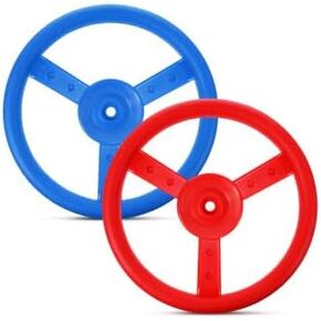 2 Pcs Plastic Steering Wheel Playset: Playground Swingset Steering Wheel Outdoor Backyard Treehouse Playground Jungle Gym