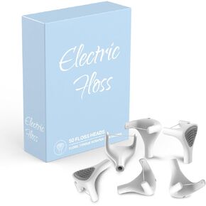 Voraiya Flosser عبوات ، 50 رؤوس خيط Voraiya ، خيط منسوج قابلة لإعادة الاستخدام ، خيط بدون PFAs وخيط الأسنان غير المرغوب فيه (أبيض)