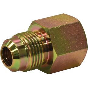 Eastman 1/2 Inch OD Flare x 1/2 Inch FIP Gas Fitting Adapter for Natural Gas and Liquid Propane, Zinc Plated Steel, 65728B