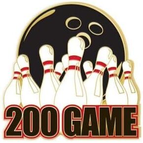 Crown Awards 200 Game Bowling Lapel Pins - Bowling Enamel Pins Prime