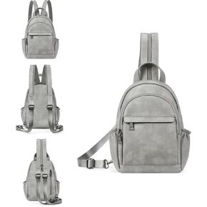 CLUCI Sling Bag for Women Leather Large Size Sling Backpack Convertible Crossbody Backpack for Women Travel Hiking Cycling