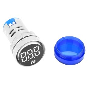 Garosa AC Indicator Light, AC Round Frequency Meter LED Digital Display Hz Frequency Indicator Light, Multi Testers (Blue)