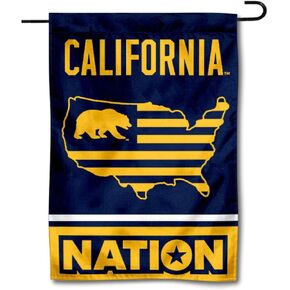 College Flags & Banners Co. Cal Berkeley Golden Bears Garden Flag with USA Stars and Stripes