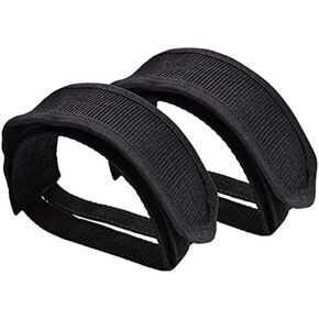 2Pcs Black Beam Strap Pedal Straps Cycling Kids Bike Foot Pedal Straps Toe Clips Straps Tape for Fixed Gear Bike，Pedals and Cleats，Bike Pedals