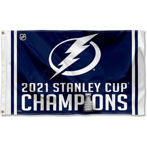 WinCraft Tampa Bay Lightning 2021 Cup Champions Grommet Flag