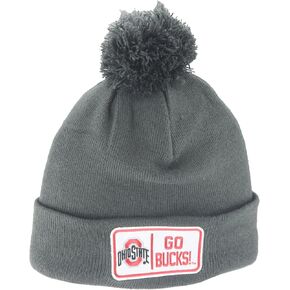 ZHATS Standard NCAA Officially Licensed Pom Beanie Patch Defer Charcoal, Grey, One Size