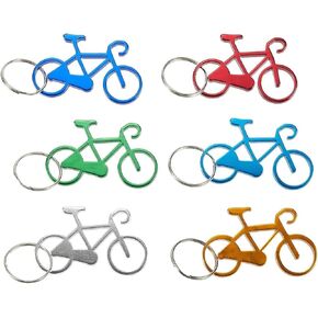 Juvale Keychain Bottle Opener - 12-Pack Bicycle Bike Portable Beer Bottle Metal Openers for Wedding Party Favor in 6 Colors