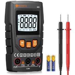 Neoteck 4000 Counts Smart Multimeter Measures AC/DC Current&Voltage,Resistance,Continuity LCD Digital Multimeter Voltmeter Tester with NCV, Data Hold,Flashlight for Electronic Repairs and Car Circuit