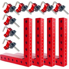 90 Degree Clamp Corner Clamp - Right Angle for Woodworking 4 Pack 5.5"x 5.5" Aluminum Alloy Woodworking Corner Clamps Wood Working Tools and Equipment L Square Aluminum Angle Clamp Tool #2