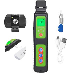 Charging Fiber Optic identifier A-40D equip VFL 10KM function All-in-one Machine Single-Mode/Multi-Mode Four in one Fixture Fiber Optic Direction Recognition Device Power Detector with 1 FC-LC Adapter