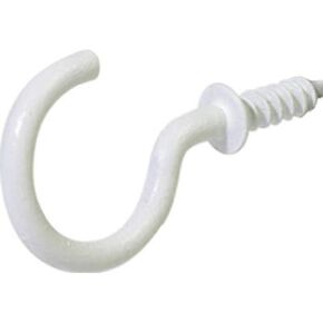 122322 Cup Hook, 1-1/4-Inch, White (Pack of 2)