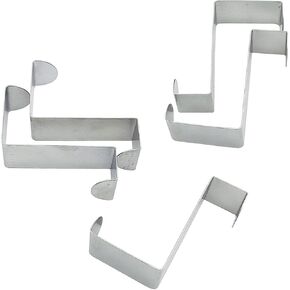 GARASANI 5 Pack Stainless Steel Door Hooks Kitchen Cabinet Door Hanger for Towel Clothes Coat Bathroom Accessories Z Shape Hooks Rack (Less Than 1.8cm/4cm)