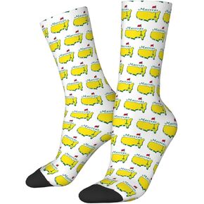 Golf Socks For Men Women Soft Breathable Masters Crew Socks Athletic Socks