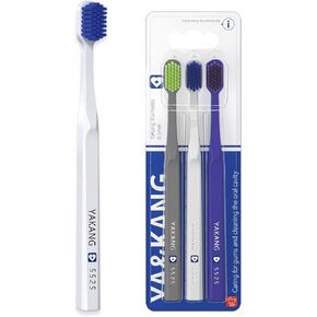 Adult Ultra Soft bristled toothbrushes Have Dense and Gentle bristles That do not harm Gums and Effectively Clean Dental Stains,3Pack