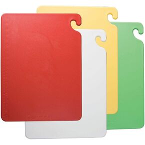 San Jamar CB1824QS 4 Piece Cut-N-Carry Board System Set with Free Smart Chart, 24" Length x 18" Width x 1/2" Thick