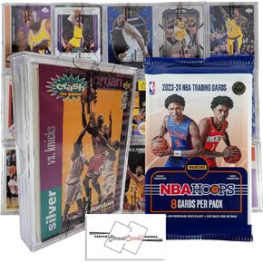 2023/24 NBA Hoops Basketball Pack + 25-Card Mixed NBA StreetCards Pack + Magnetic Holder + StreetCards Magnet! (33 Total Cards)