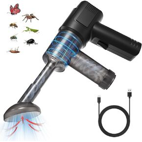 Bug Vacuum Catcher Cordless Rechargeable Insect Vacuum for Bee Spider Earwig Wasp Removal, Portable Handheld Vacuum Cleaner Strong Suction Bug Sucker for Home Garden Indoor Outdoor