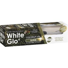 White Glo Coconut Oil Whitening Toothpaste, Refreshing Coconut & Mint Flavour, Fluoride-free Holistic Oral Care, Infused Luxurious Coconut Oil For Sparkling White Teeth and Ultimate Clean - 5.2 Ounces