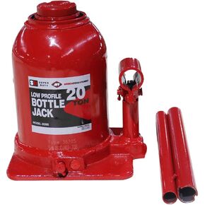 AFF Super Duty 20 Ton Low Profile Hydraulic Bottle Jack, Manual, Welded Cylinder, High-Grade Steel Construction, Forged and Welded Base, 3620S
