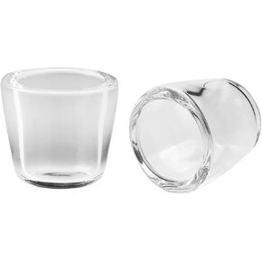 2 Packs Quartz Bowl Inserts for Peak Accessory, Enhanced Performance, Flat Bottom, Reused Glass Insert Bowl Accessories, Replacement Insert