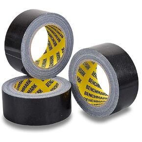 3 Pack of Black Duct Tape (2 in x 90 ft/Roll) - Total of 270 Feet (90 Yards) - Heavy Duty - Tear by Hand Design - No Residue - Strong Yet Flexible - Great for Repairs of All Kinds - Bulk Value Pack
