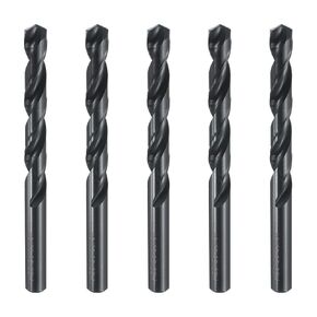 uxcell 5pcs 11/32" High-Speed Steel Drill Bits, M35 Cobalt Twist Drill Bit Jobber Drill Bit with 11/32" Round Straight Shank for Stainless Steel, Harden Metal, Aluminum, Plastic, Wood