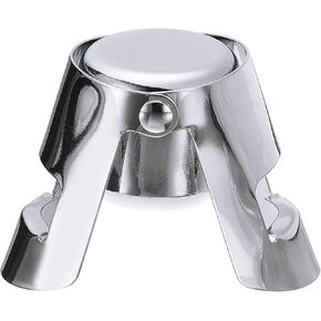 uxcell Champagne Stopper, 26mm/1.02" Stainless Steel Bottle Plug Sealer Sparkling Wine Stopper with Silicone Air Tight Seal for Champagne, Sparkling (Silver)