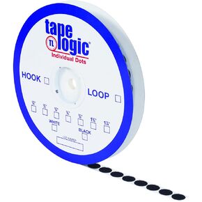 Tape Logic 3/4 Inch Diameter, Sticky Back Dots, Hook, Black, for Classroom Home and Office - Loop Sold Separately (1 Roll)