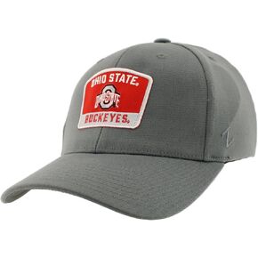 ZHATS Men's Standard NCAA Officially Licensed Fitted Hat ZH Patch Switchback Gray, Grey, Medium