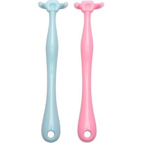 Design Reusable NO-Waste Dental Floss Handle 2 Counts for Adults and Kids Teeth Cleaning Interdental Brush Unflavored Floss Picks Colorful floas Holder Flosser