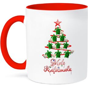 3dRose Mug, 11oz, Red/White