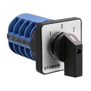 Baomain 40A Drope Cam Changeover Switch AC 660V 3 المواضع 4 المرحلة 16 المحطات 4NO+4NC SZW26-40/D404.4