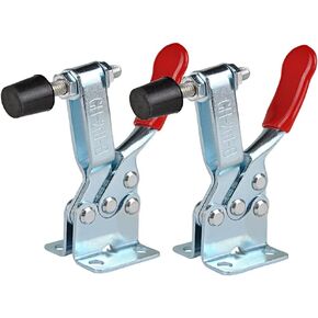 E-TING 2pcs Hand Tool 201B Toggle Clamp 198Lbs Antislip Red Horizontal Clamp 201-B Quick Release Tool