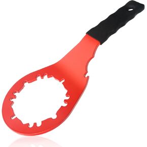 Universal Sink Drain Wrench, Sink Drain Wrench for Loosening Or Tightening Strainer/Screen Drain Locknuts And Built-In Shower Drains, Fits Hex Nuts And All 4, 6 & 8 Piece Filter Sewer Locknuts-Red