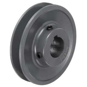 uxcell AK41-1 V-Belt Sheave 1"Bore 3.95"OD Single Groove Web Sheave Bored-to-Size Sheave, Cast Iron, Belt Section for 4L or A Belt