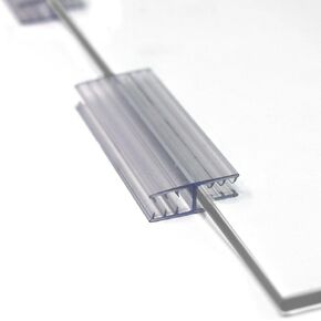3" L Flat Plexiglass Panel Connectors, 180 Degree Sneeze Guard Holders to Join Acrylic or Glass Sheets Between 3/16" to 1/4" Thick, 10 Pack