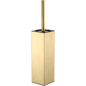 Standing Toilet Brush,Square Base,Toilet Brush and Plunger Set,Toilet Bowl Brush and Holder,Toilet Bowl Cleaners,Toilet Bowl Brush,Toilet Brush and Holder Set,Toilet Brush (Brushed Gold)