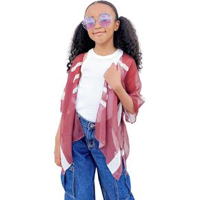 Game Day Shirt Kimono Cardigan - Open Shawl Blouse Cover Up for Sports Fans, Mom, Team Gift Party Favor