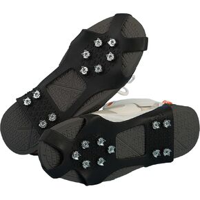 XL Size 10 Tooth Non Slip Crampons Enhanced Ice Grip and Durability for Outdoor Adventures, Ice Cleats Ice Cleats for Shoes and Boots Shoe, Ice & Snow Grips, Crampons for Shoes, Shoe Spikes for Snow