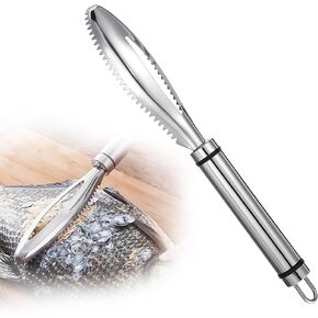 Fish Scaler, 304 Stainless Steel Fish Scale Remover, Sawtooth Fish Cleaning Kit, Fish Descaler Tool for Family Kitchen, Seafood Markets